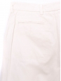 High-waisted cream white cotton trousers with flared legs Retail price €950 Size XS