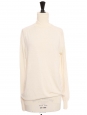 Turtleneck sweater in fine cream white wool knit Retail price €1000 Size M