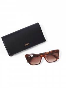MAX MARA Lunettes de soleil oeil de chat écaille marron Prix boutique 250€
