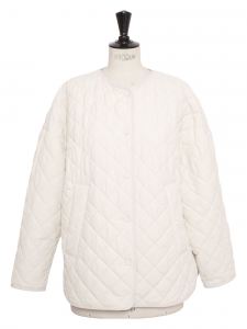 Creamy white quilted jacket Retail price €210 Size XS/S