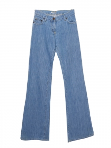Jean taille haute bleu clair wide leg Prix boutique €820 Taille XS