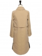 Camel beige straight trenchcoat 100% grey wool lining Retail price 2200€ Size XS
