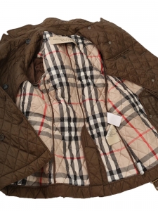 Khaki green belted quilted trench jacket Retail Price €1000 Size XS