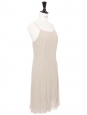 Robe en soie gris vert à fines bretelles (ajustables) Prix boutique 3000€ Taille XXS