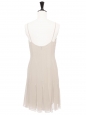 Robe en soie gris vert à fines bretelles (ajustables) Prix boutique 3000€ Taille XXS