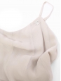 Robe en soie gris vert à fines bretelles (ajustables) Prix boutique 3000€ Taille XXS