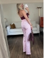 Pantalon taille haute ceinturé en coton rayé blanc et rouge Prix boutique 950€ Taille XS