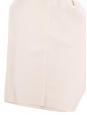 Pantalon taille haute jambes évasées en crêpe beige gris perle Prix boutique 1200€ Taille 36/38