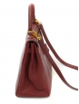 Sac à main KELLY 32 en cuir Clémence torillon bordeaux fermoir doré