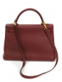 Sac à main KELLY 32 en cuir Clémence torillon bordeaux fermoir doré