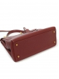 Sac à main KELLY 32 en cuir Clémence torillon bordeaux fermoir doré