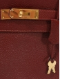 Sac à main KELLY 32 en cuir Clémence torillon bordeaux fermoir doré