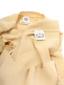 Top débardeur en maille de cachemire beige jaune pâle Prix boutique est. 1000€ Taille S