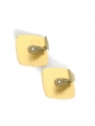 Boucles d’oreilles années 80 carrées en laiton doré