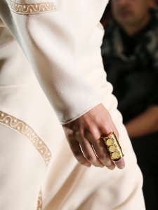 DJILL Gold-tone brass textured ring Retail price €300 Size S
