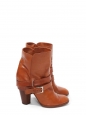 Bottines Biker en cuir fauve et talon bois Px boutique 600€ Taille 39