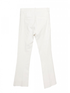 Pantalon droit stretch blanc vif Prix boutique 970€ Taille XS
