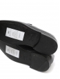 Mocassins bout rond en cuir glacé noir ornament doré Taille 38 Prix boutique 850€