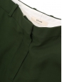 CELINE Green and white crepe straight trousers by Phoebe Philo Retail price €1200 Size 38