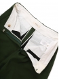 CELINE Green and white crepe straight trousers by Phoebe Philo Retail price €1200 Size 38