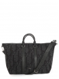 Sac Weekender 40 Toile jacquard Dior Oblique bleu marine et noir avec anse bandoulière Prix boutique 2800€