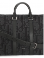 Sac Weekender 40 Toile jacquard Dior Oblique bleu marine et noir avec anse bandoulière Prix boutique 2800€
