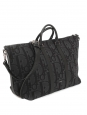 Sac Weekender 40 Toile jacquard Dior Oblique bleu marine et noir avec anse bandoulière Prix boutique 2800€