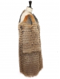 Brown, beige and russet fox fur coat Retail price 2800€ Size XS to S