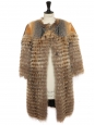 Brown, beige and russet fox fur coat Retail price 2800€ Size XS to S
