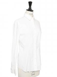 Chemise manches longues en coton blanc stretch Prix boutique 220€ Taille XS/S