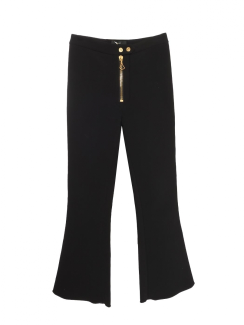 Black crepe pants with gold zip and gold buttons Retail price 460€ Size M