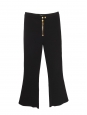 Black crepe pants with gold zip and gold buttons Retail price 460€ Size M