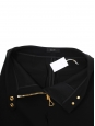 Black crepe pants with gold zip and gold buttons Retail price 460€ Size M