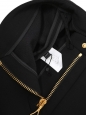 Black crepe pants with gold zip and gold buttons Retail price 460€ Size M