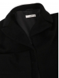 100% black wool ball coat Retail price €3700 Size 36