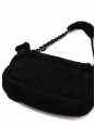 Sac en shearling daim noir peau retournée noir fermoir CC dorée Prix boutique 5850€