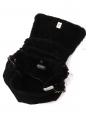 Sac en shearling daim noir peau retournée noir fermoir CC dorée Prix boutique 5850€