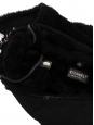 Sac en shearling daim noir peau retournée noir fermoir CC dorée Prix boutique 5850€