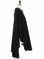 Black fur and cashmere wool cape coat Retail price €900