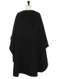 Black fur and cashmere wool cape coat Retail price €900