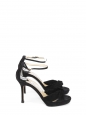 Sandales Macy à talon et bride cheville en daim  noir Px boutique 580€ Taille 37