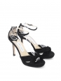 Sandales Macy à talon et bride cheville en daim  noir Px boutique 580€ Taille 37