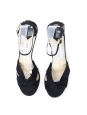 Sandales Macy à talon et bride cheville en daim  noir Px boutique 580€ Taille 37