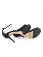 Sandales Macy à talon et bride cheville en daim  noir Px boutique 580€ Taille 37