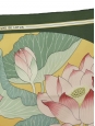 Foulard FLEUR DE LOTUS carré en twill de soie vert, jaune et rose Prix boutique 530€ Taille 90 x 90