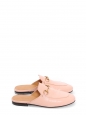 Mules plates en cuir rose bonbon mors dorés Prix boutique 820€ Taille 36