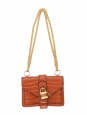 Sac Aby mini embossé croco marron fauve cadenas doré avec chaîne doré Retail 1490€