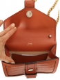Sac Aby mini embossé croco marron fauve cadenas doré avec chaîne doré Retail 1490€