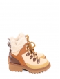 Bottines ELYA shearling beige et cuir marron Retail price 895€ Taille 36