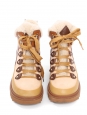 Bottines ELYA shearling beige et cuir marron Retail price 895€ Taille 36